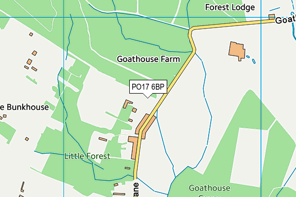 PO17 6BP map - OS VectorMap District (Ordnance Survey)