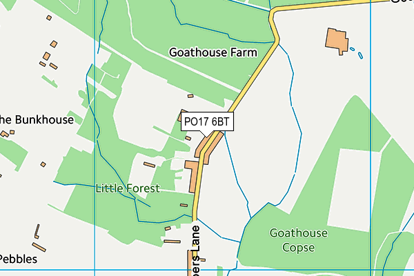 PO17 6BT map - OS VectorMap District (Ordnance Survey)