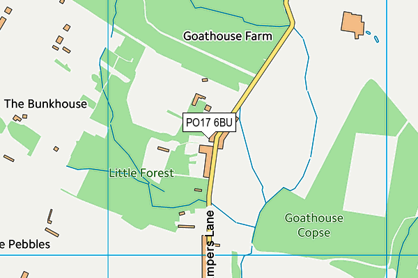PO17 6BU map - OS VectorMap District (Ordnance Survey)