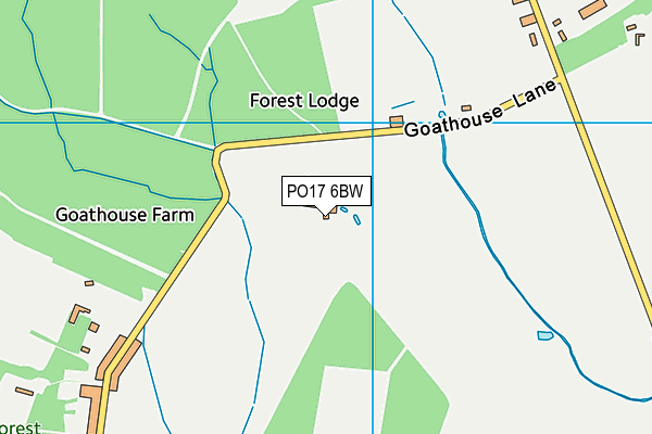 PO17 6BW map - OS VectorMap District (Ordnance Survey)