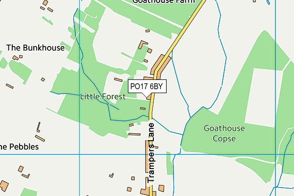 PO17 6BY map - OS VectorMap District (Ordnance Survey)