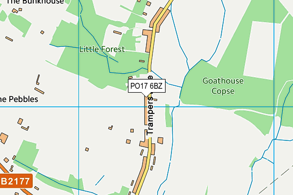 PO17 6BZ map - OS VectorMap District (Ordnance Survey)