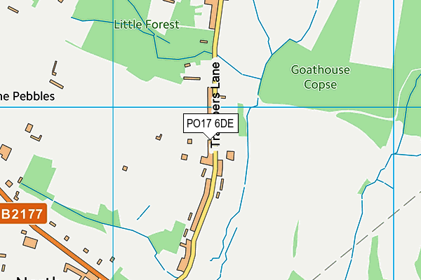 PO17 6DE map - OS VectorMap District (Ordnance Survey)