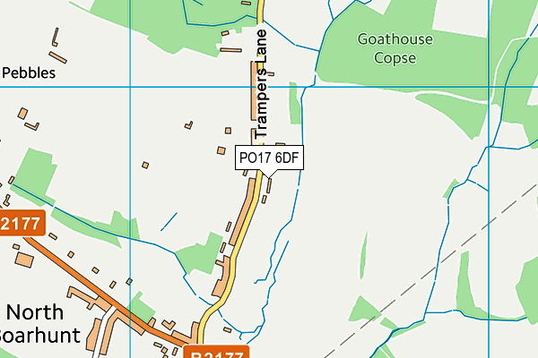 PO17 6DF map - OS VectorMap District (Ordnance Survey)