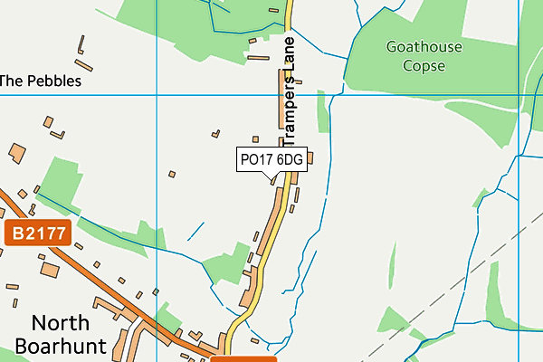 PO17 6DG map - OS VectorMap District (Ordnance Survey)