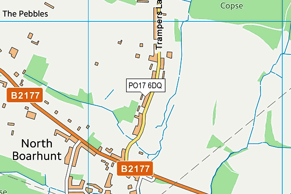 PO17 6DQ map - OS VectorMap District (Ordnance Survey)