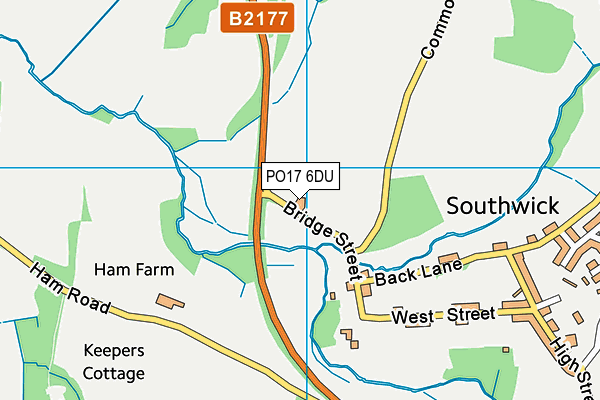 PO17 6DU map - OS VectorMap District (Ordnance Survey)