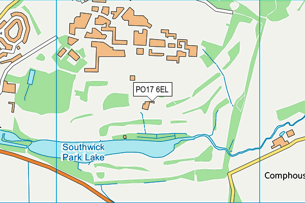 PO17 6EL map - OS VectorMap District (Ordnance Survey)