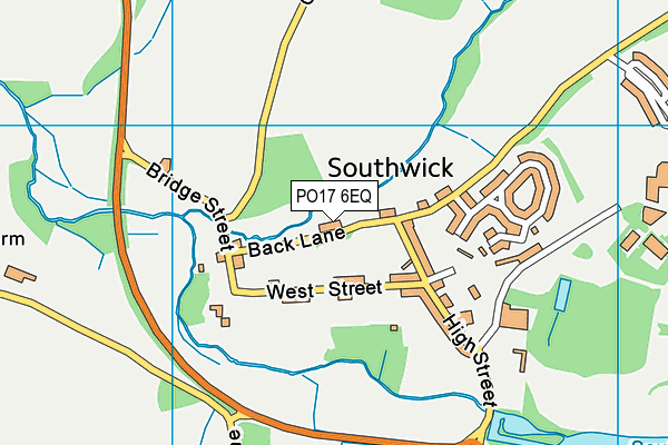 PO17 6EQ map - OS VectorMap District (Ordnance Survey)