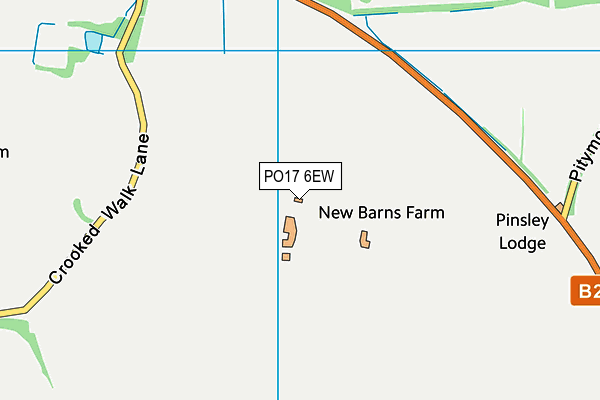 PO17 6EW map - OS VectorMap District (Ordnance Survey)