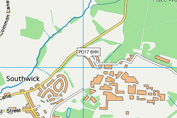 PO17 6HH map - OS VectorMap District (Ordnance Survey)