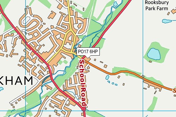 PO17 6HP map - OS VectorMap District (Ordnance Survey)