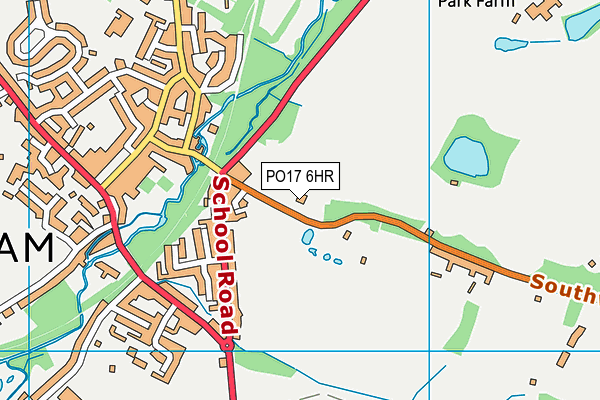 PO17 6HR map - OS VectorMap District (Ordnance Survey)