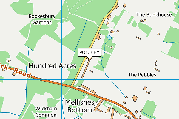 PO17 6HY map - OS VectorMap District (Ordnance Survey)