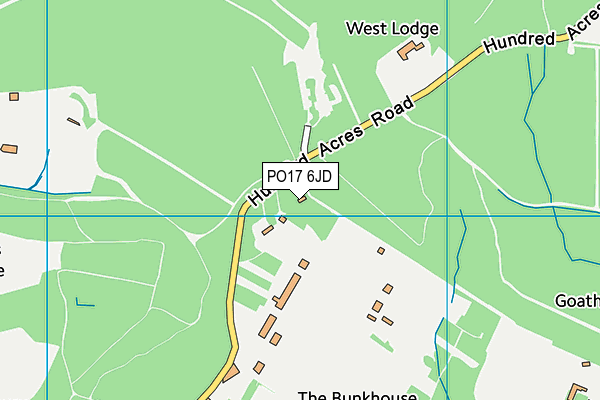 PO17 6JD map - OS VectorMap District (Ordnance Survey)