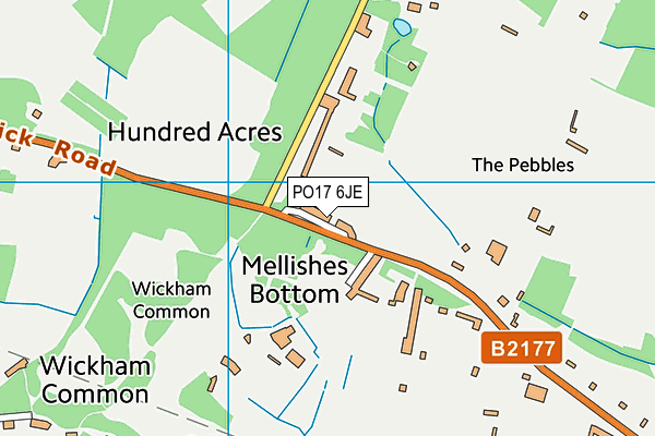 PO17 6JE map - OS VectorMap District (Ordnance Survey)