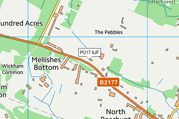 PO17 6JF map - OS VectorMap District (Ordnance Survey)
