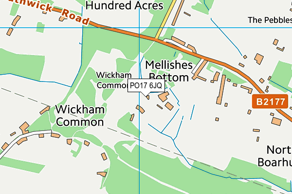 PO17 6JQ map - OS VectorMap District (Ordnance Survey)
