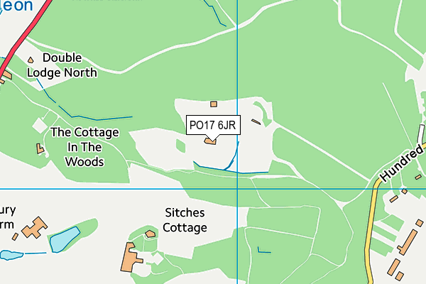 PO17 6JR map - OS VectorMap District (Ordnance Survey)