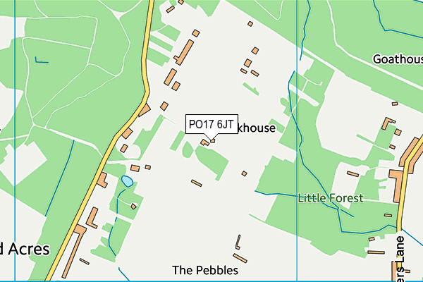 PO17 6JT map - OS VectorMap District (Ordnance Survey)