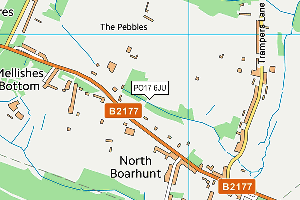 PO17 6JU map - OS VectorMap District (Ordnance Survey)