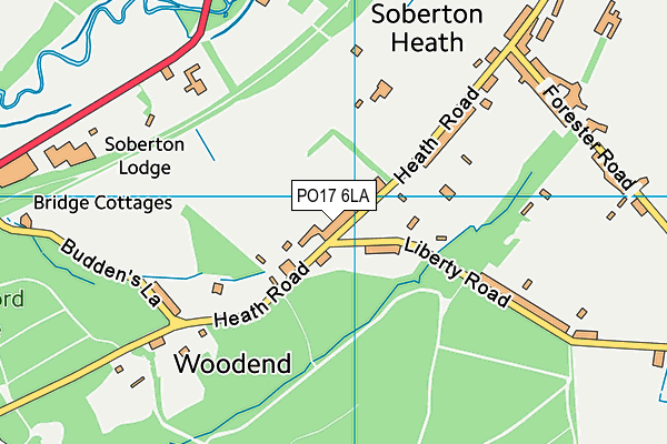 PO17 6LA map - OS VectorMap District (Ordnance Survey)