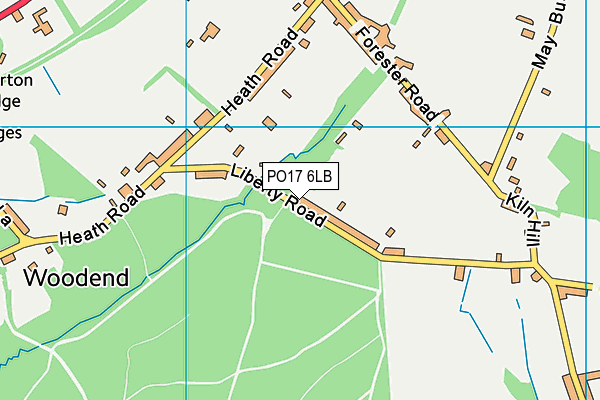 PO17 6LB map - OS VectorMap District (Ordnance Survey)