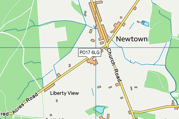 PO17 6LG map - OS VectorMap District (Ordnance Survey)