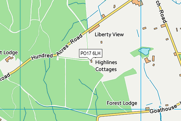 PO17 6LH map - OS VectorMap District (Ordnance Survey)