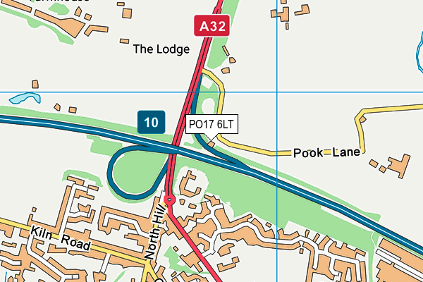 PO17 6LT map - OS VectorMap District (Ordnance Survey)