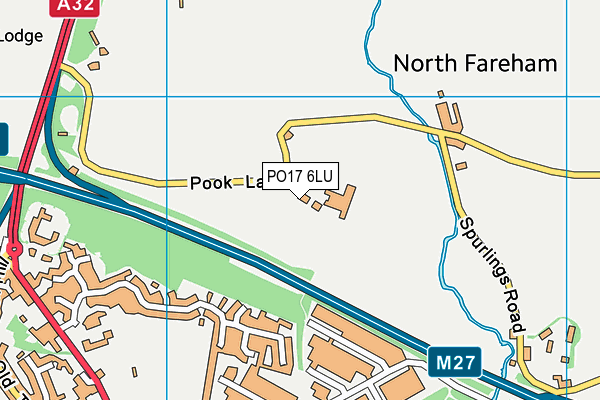 PO17 6LU map - OS VectorMap District (Ordnance Survey)