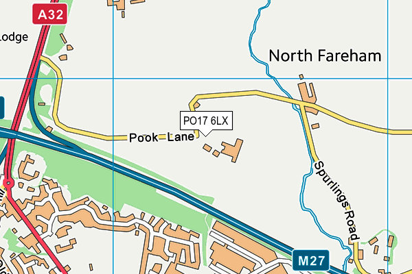 PO17 6LX map - OS VectorMap District (Ordnance Survey)