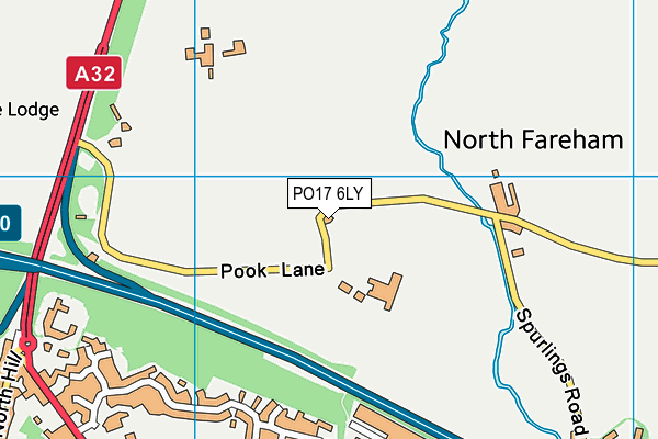 PO17 6LY map - OS VectorMap District (Ordnance Survey)