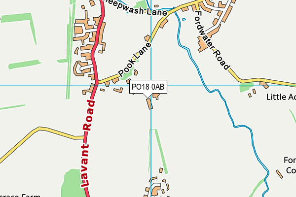 PO18 0AB map - OS VectorMap District (Ordnance Survey)