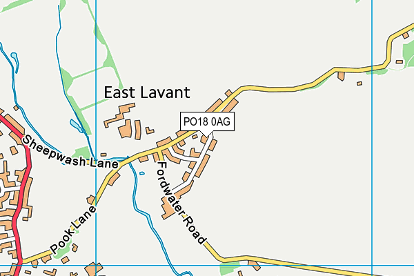 PO18 0AG map - OS VectorMap District (Ordnance Survey)