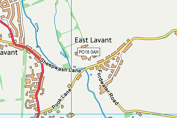 PO18 0AH map - OS VectorMap District (Ordnance Survey)