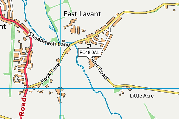 PO18 0AL map - OS VectorMap District (Ordnance Survey)