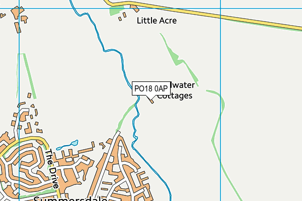 PO18 0AP map - OS VectorMap District (Ordnance Survey)