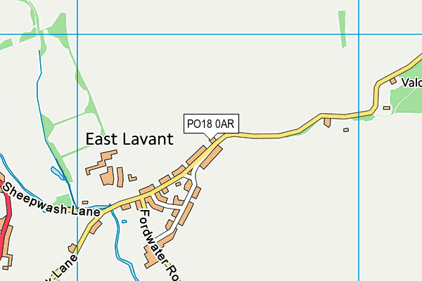 PO18 0AR map - OS VectorMap District (Ordnance Survey)