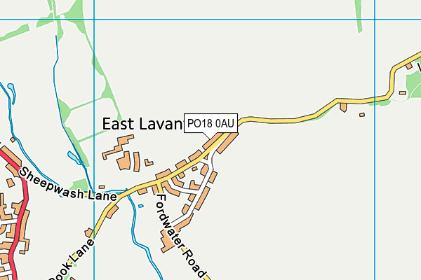 PO18 0AU map - OS VectorMap District (Ordnance Survey)