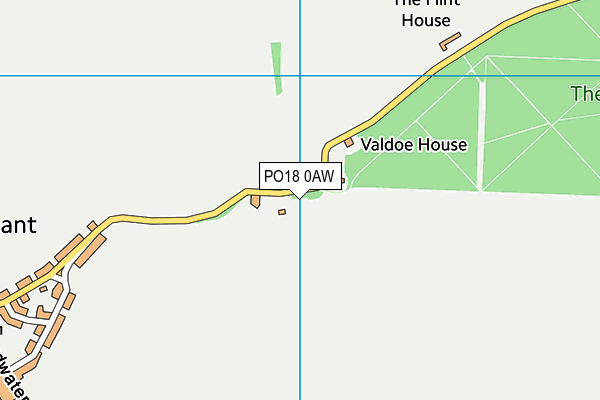 PO18 0AW map - OS VectorMap District (Ordnance Survey)