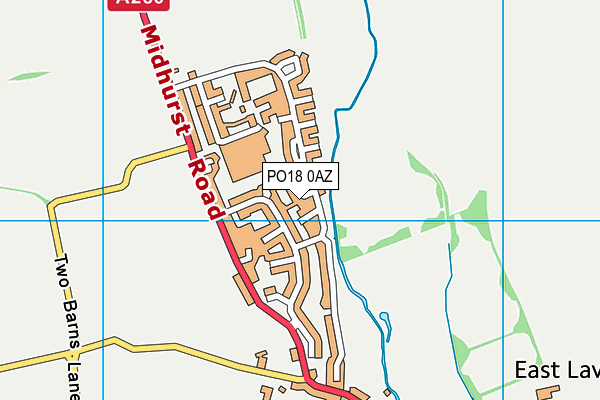 PO18 0AZ map - OS VectorMap District (Ordnance Survey)