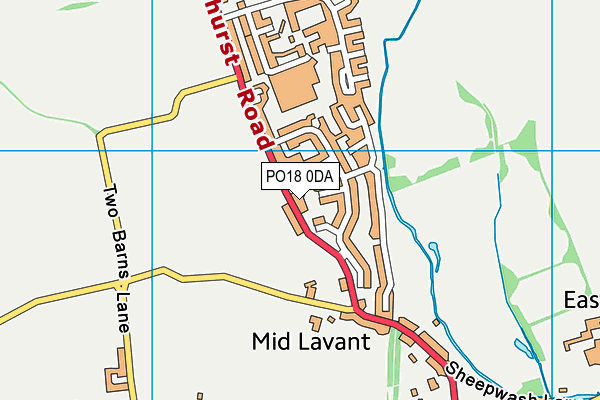 PO18 0DA map - OS VectorMap District (Ordnance Survey)