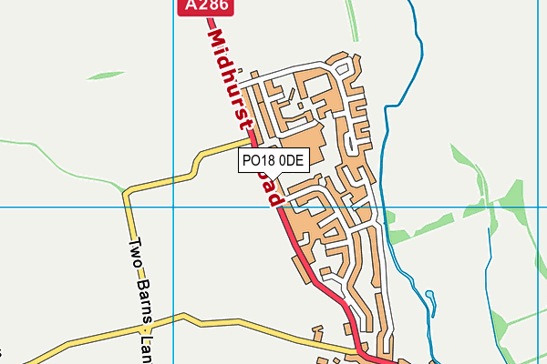 PO18 0DE map - OS VectorMap District (Ordnance Survey)