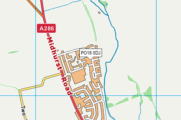 PO18 0DJ map - OS VectorMap District (Ordnance Survey)