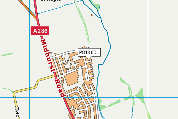 PO18 0DL map - OS VectorMap District (Ordnance Survey)