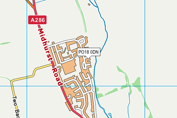 PO18 0DN map - OS VectorMap District (Ordnance Survey)