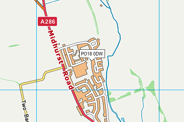 PO18 0DW map - OS VectorMap District (Ordnance Survey)