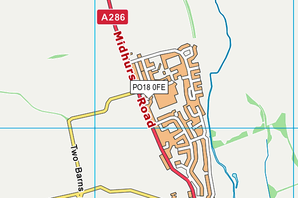 PO18 0FE map - OS VectorMap District (Ordnance Survey)
