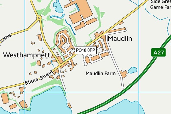 PO18 0FP map - OS VectorMap District (Ordnance Survey)